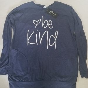 NWT be kind long sleeve with pockets
